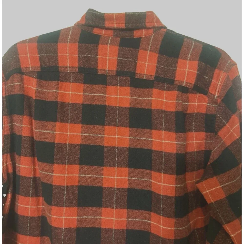 J Crew Flannel Shirt Mens M Wool Cotton Elbow Patch Button Down Red Black Shirt